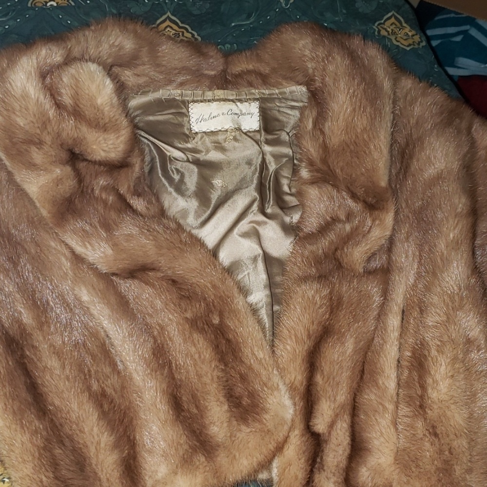 Mink fur cloak